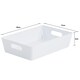 image 4 of Wham Studio 5 x 2L Rectangular Plastic Storage Baskets Ice White White