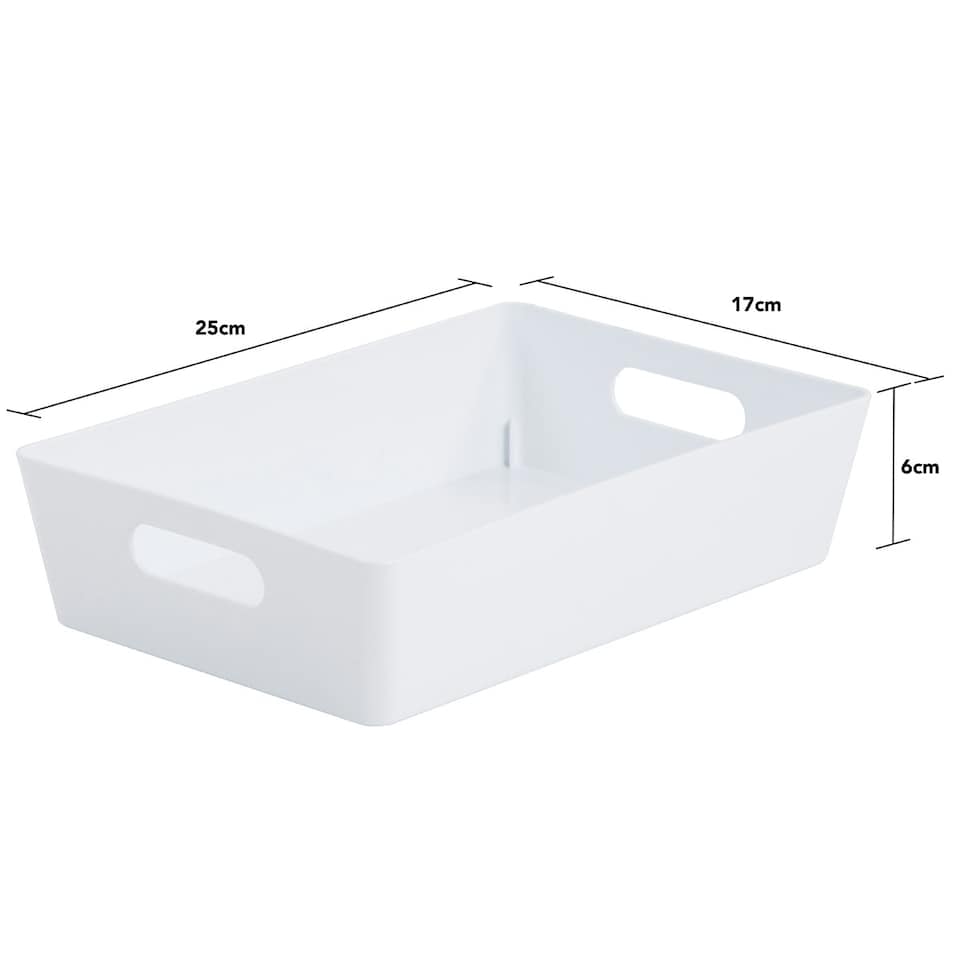 image 1 of Wham Studio 5 x 2L Rectangular Plastic Storage Baskets Ice White White