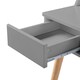 image 5 of Teamson Home Creativo 40in Modern Wooden Writing Desk with Storage, Grey/Natural