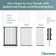 image 3 of Bettacare Premium Extra Tall Multi Panel Flexible Dog Barrier, up to 370cm Wide, White, 105cm Tall, Dog Barrier for Pets Dogs and Puppy White