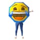image 6 of Emoji Laughing Face Auto 3 Fold Compact Umbrella
