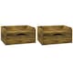 image 1 of HOMCOM Floating Nightstand Set of 2, Nightstand with Drawer