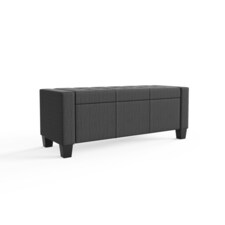 Verona Ottoman Storage Bench | Grey | Charcoal Grey