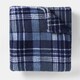 image 4 of OHS Winter Check Teddy Fleece Throw Xmas Soft Bedspread Blanket | Blue | Navy