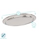 image 3 of Argon Tableware 3x Oval Serving Platters - 60 x 41cm - Stainless Steel Dinner Tray Oval Plate Small Appetizer Serving Dishes | Silver | Silver | 60 x 41 x 3 CM | 3