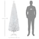 image 5 of HOMCOM 6ft Unlit Artificial Christmas Tree, Pencil Slim mas Tree with Solid Stand and Realistic Branches, White