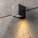 image 6 of CGC Lighting Eileen Black Outdoor Rectangle Wall Spotlight GU10 | Black | Black