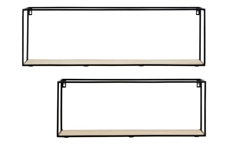 image 1 of Orsina Functional Design Cuboid Shelves, Stylish Wall Mounted Shelves For Bedroom, Sleek Metal Bedroom Shelves