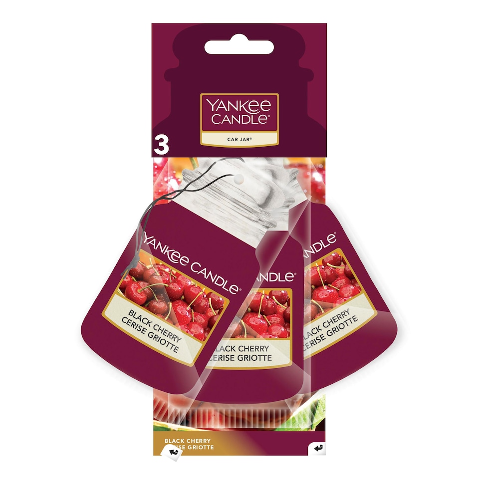 Yankee Candle Car Jar 3 Pack - Black Cherry - 9 Count