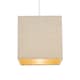 image 2 of Contemporary and Sleek Taupe Linen Fabric Small Square Lamp Shade 40w Maximum | Cream | 6"