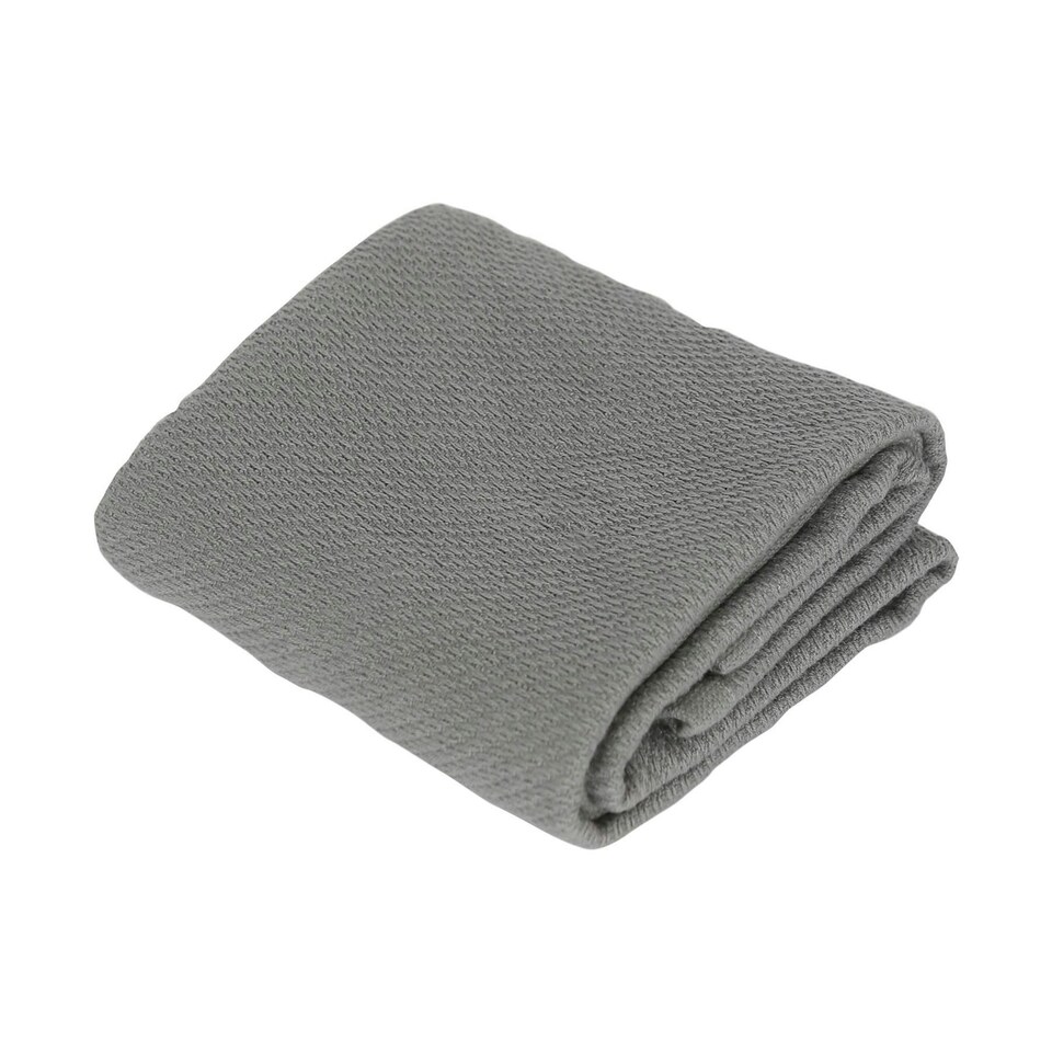 image 1 of Nicola Spring Deluxe 100% Cotton Kitchen Tea Towel Cleaning Drying Cloth - 60cm x 40cm - Grey