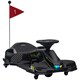image 1 of HOMCOM 12V Electric Go Kart for Kids with Music, LED Lights, Black