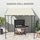 image 6 of Outsunny 2.4 x 2.4 m Wall Mounted Pergola Gazebo, UPF30+, Cream White