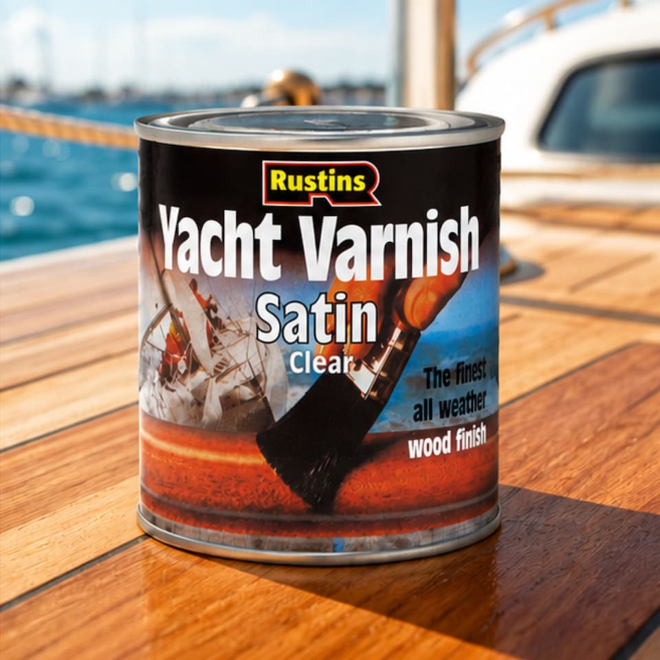 image 1 of Rustins Yacht Varnish Clear Satin 1L