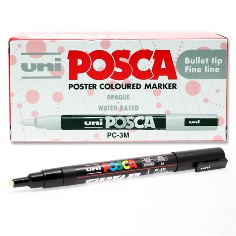 image 1 of Black Uni Posca Pc-3M Fine Bullet Tip Permanent Marker Pen