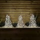 image 4 of Set of 3 50cm Light up Iron Christmas Tree Garden Stake Lights with Warm White LEDs
