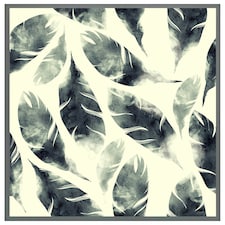 Feathers fantastic birds  pattern (Picutre Frame) Grey | S