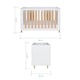 image 5 of Tutti Bambini Fika Mini Cot Bed - White/Light Oak