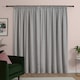 image 3 of Furn Soft Chenille Blackout Pencil Pleat Curtain Pair, 117cm width x 183cm drop | Silver | Silver | 1