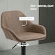 image 5 of HOMCOM Adjustable Bar Stools Set of 2, Swivel Barstool W/ Footrest Dark Brown
