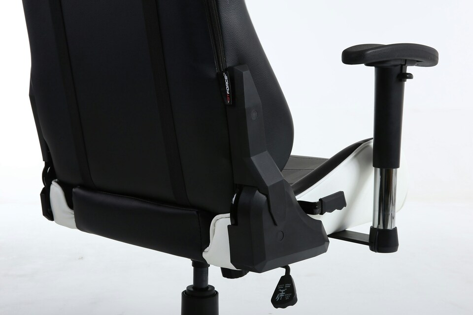 image 1 of Pro FX Reclining Sports Racing Office Desk Faux Leather Gaming Chair (White) | White | White | One Size