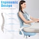 image 3 of Rattantree Ergonomic Office Chair with Flip Up Armrests & Lumbar Support