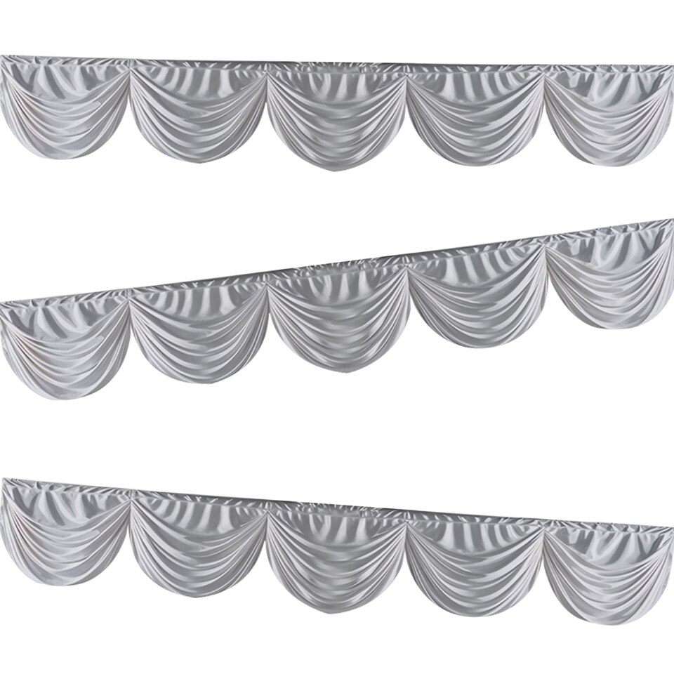 image 1 of 3M Ice Silk Wedding Drapery, Detachable Backdrop Curtain - 1pc