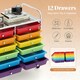image 9 of COSTWAY 12 Drawers Utility Cart Storage Rolling Multi-color