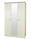 image 9 of Albert Triple Mirror Wardrobe in Cream Ash & Riviera Oak (Ready Assembled) | Cream | Cream Ash & Riviera Oak