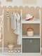 image 5 of SoBuy Kids Wardrobe with Hanging Rail, Storage Box & 3 Hooks, White, 38.2x13.8x42.5 inches, 22.5 kg - KMB40-W