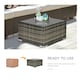 image 5 of Outsunny Patio Wicker Coffee Table w/ Glass Top Suitable for Garden Backyard