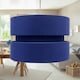 image 6 of First Choice Lighting Blue Layered Easy Fit Drum Light Shade Blue