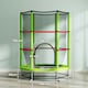 image 7 of HOMCOM Kids Trampoline Mini Bouncer w/ Enclosure Net for 3-6 Years Green