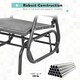 image 8 of COSTWAY Garden Glider Chair Swing Rocking Chair Grey Grey