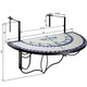 image 6 of Hanging table with mosaic pattern 75x65x62cm | Blue | white/blue | 1