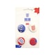 image 2 of England FA Badge (Pack of 4) - Blue/White/Red - One Size