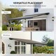 image 5 of Outsunny DIY Retractable Canopy with Remote Controller for Patio, Light Grey Grey