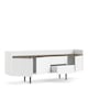 image 4 of Unit Sideboard 2 Drawers 3 Doors in White and Walnut