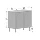 image 5 of Bohem Sideboard 2 Doors W 90 cm x H 85 cm x D 50 cm | White | 1