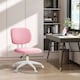 image 2 of Vinsetto Fluffy Home Office Chair with Adjustable Height, Armless, Pink