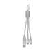 image 2 of MidOcean 4 in 1 Keyring Charging Cable - Silver - One Size