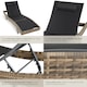 image 5 of Sun Lounger Weatherproof And UV-resistant 6 step Adjustable Backrest Poly Rattan | Cream | nature | 1