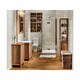 image 3 of Bathroom Mirror 600mm Wall Mounted Rectangular 60cm Oak Effect Frame Oak Classic