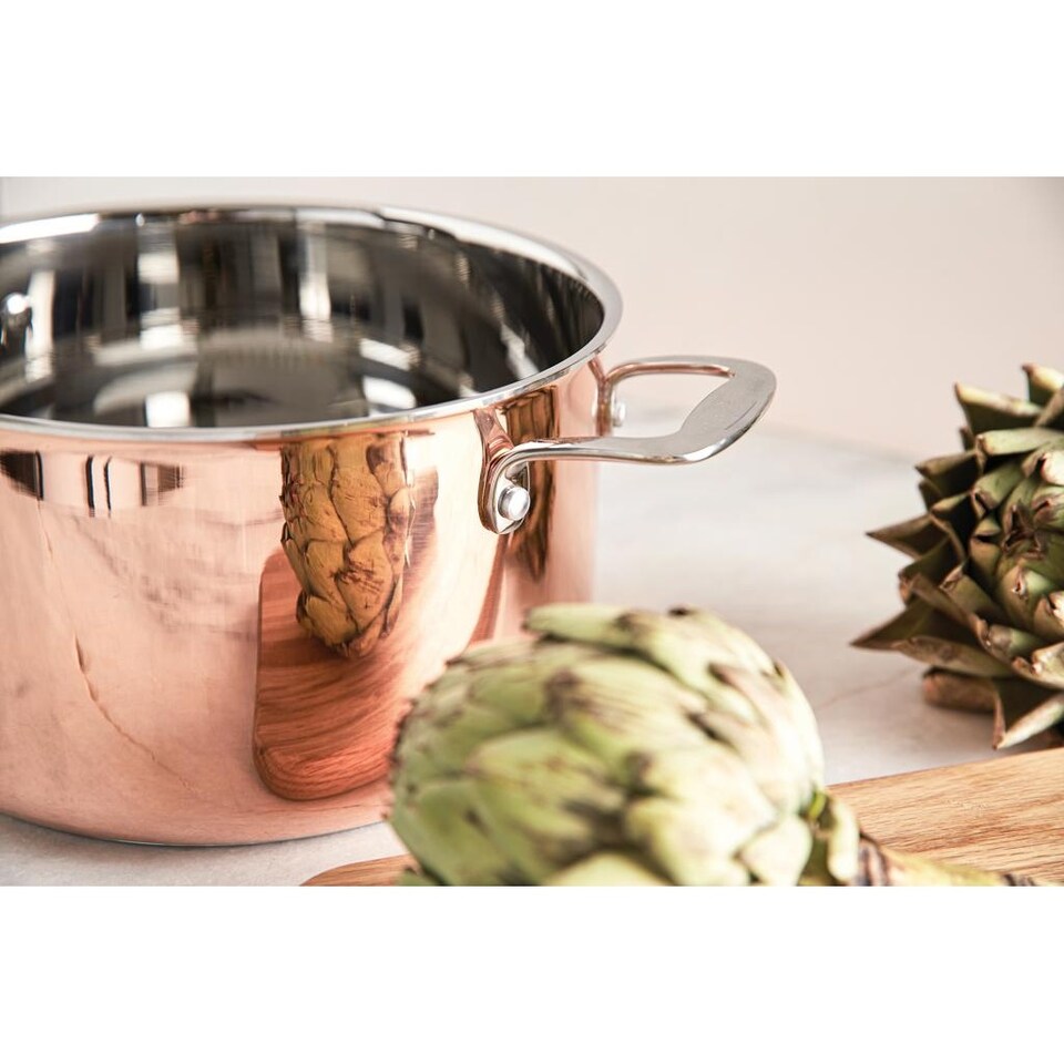 image 1 of Vinga Baron Copper Saucepan | Brown | Brown | 1
