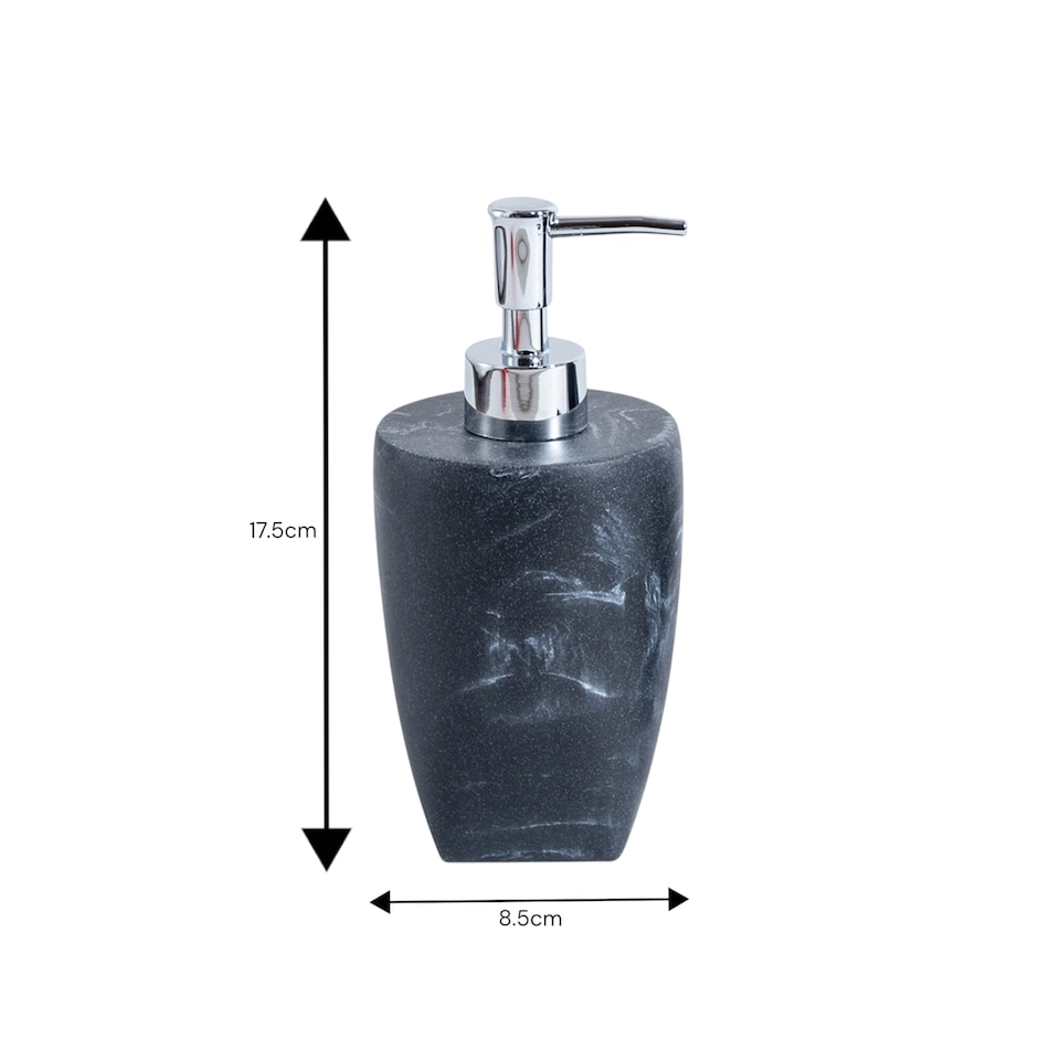 image 1 of Showerdrape Octavia Grey Bathroom Accessory Set - Soap Dispenser & Toothbrush Holder | Grey | Grey | 1