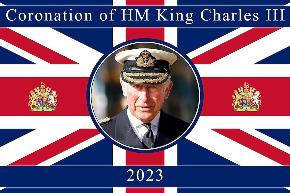 image 1 of Polyester 20m Bunting King Charles III Portrait 48 Union Jack Flags Coronation | Multi