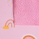 image 3 of OHS Kids Bright Rainbow Reversible Duvet Cover and Pillowcase Set, Single - Pink