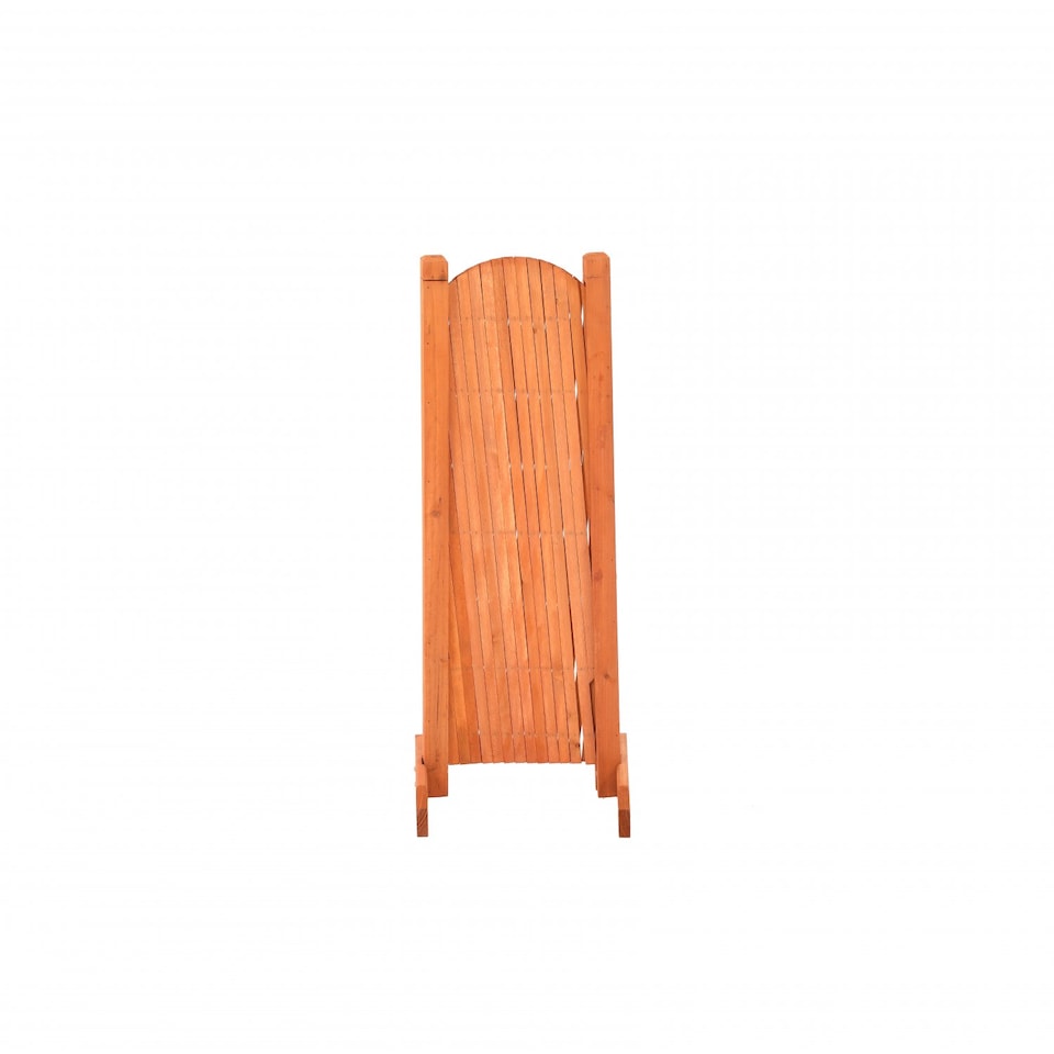 image 1 of Arched Expanding Freestanding Wooden Trellis Fence Garden Screen