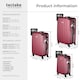 image 6 of Suitcases Set of 3 - scale, luggage tag, lock included, swivel wheels | Red | burgundy | 1