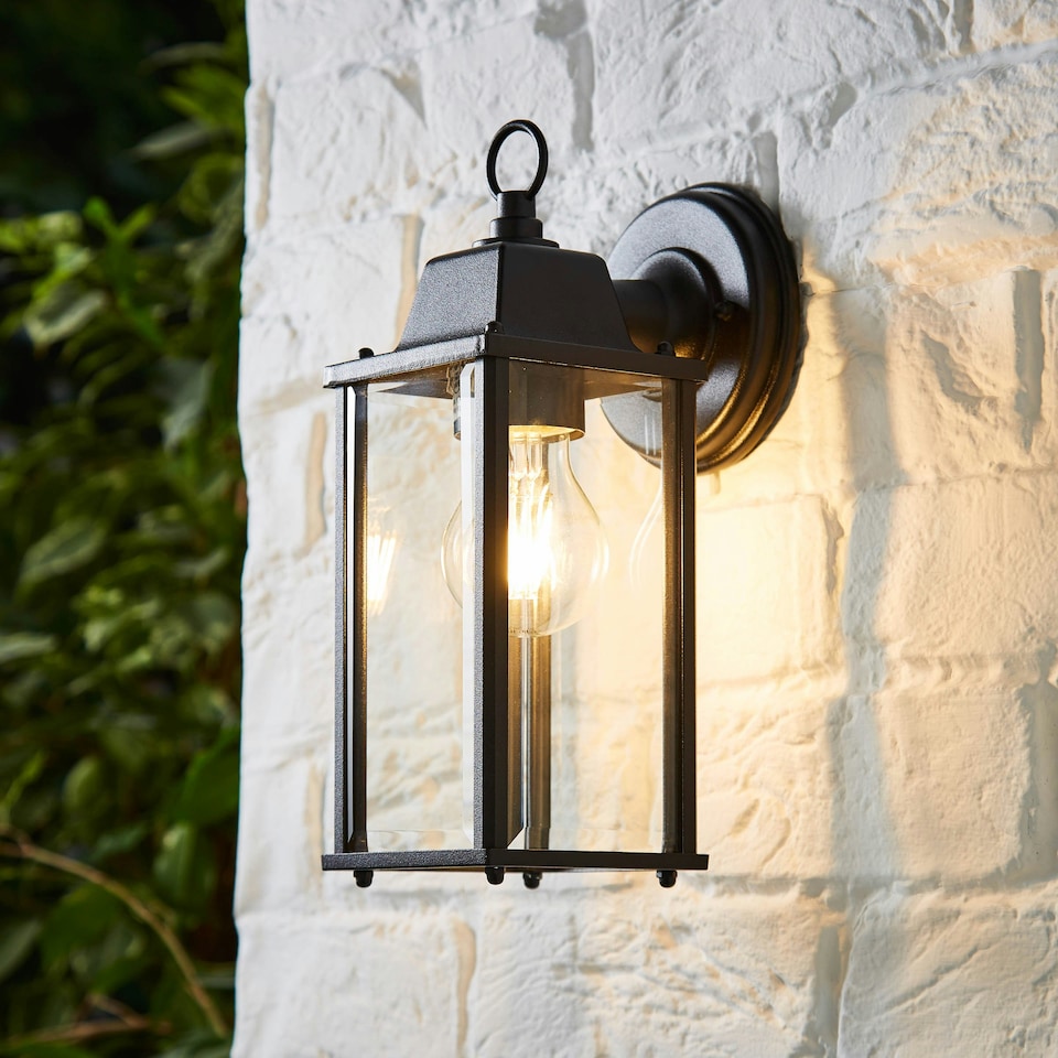 image 1 of BHS Lille Outdoor Wall Light, Black